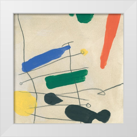 Dreaming Miro III White Modern Wood Framed Art Print by Vess, June Erica