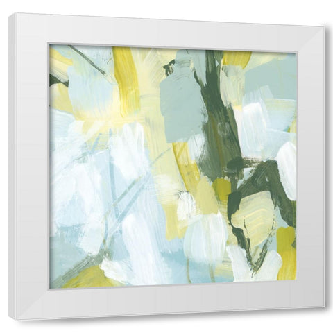 Citron Maze I White Modern Wood Framed Art Print by Vess, June Erica