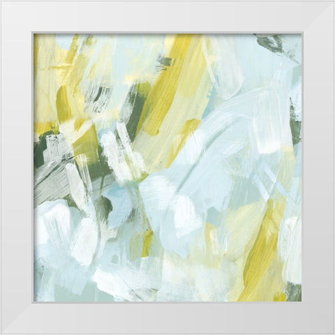 Citron Maze IV White Modern Wood Framed Art Print by Vess, June Erica