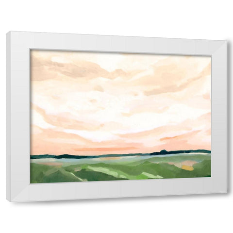Coral Skies I White Modern Wood Framed Art Print by Caroline, Emma