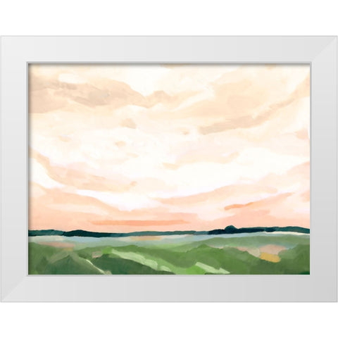 Coral Skies I White Modern Wood Framed Art Print by Caroline, Emma