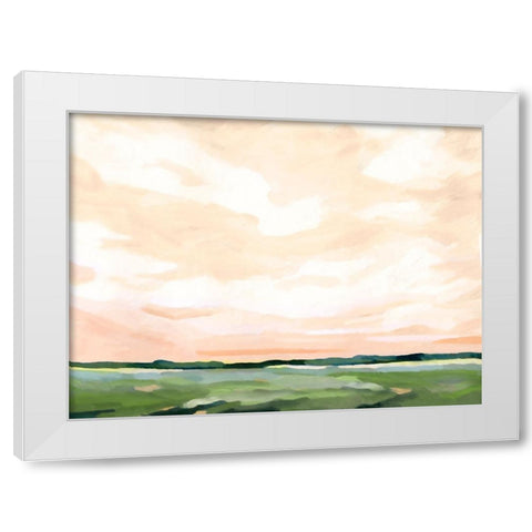 Coral Skies II White Modern Wood Framed Art Print by Caroline, Emma