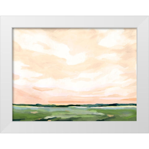 Coral Skies II White Modern Wood Framed Art Print by Caroline, Emma