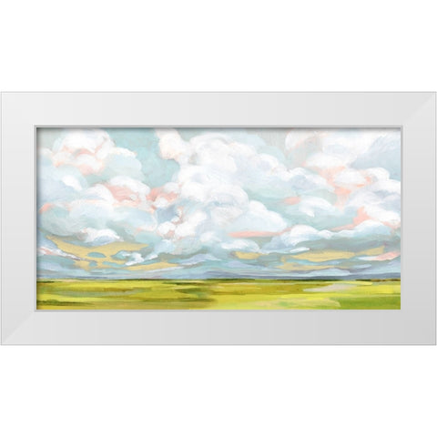 Citron Horizons I White Modern Wood Framed Art Print by Barnes, Victoria