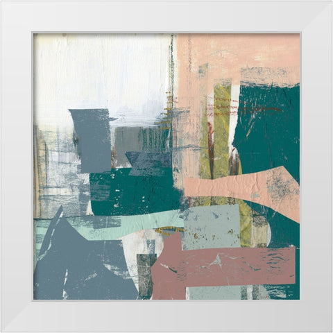 Pastel Collage II White Modern Wood Framed Art Print by Goldberger, Jennifer