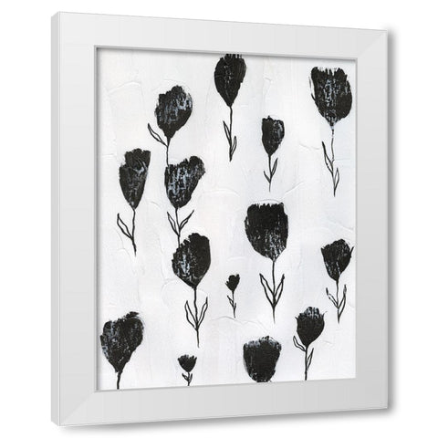 Pressed Poppurri II White Modern Wood Framed Art Print by Lam, Vanna