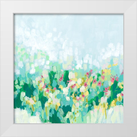 Lovely Meadow I White Modern Wood Framed Art Print by Vess, June Erica