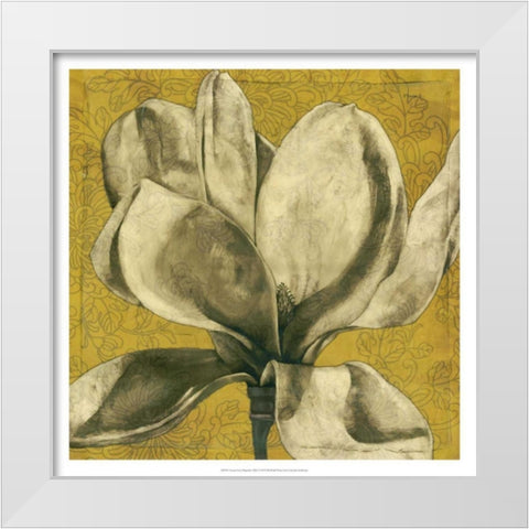 Ecru Magnolia I White Modern Wood Framed Art Print by Goldberger, Jennifer