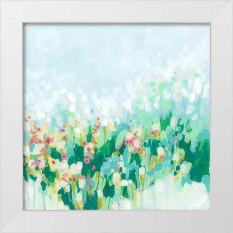 Lovely Meadow II White Modern Wood Framed Art Print by Vess, June Erica