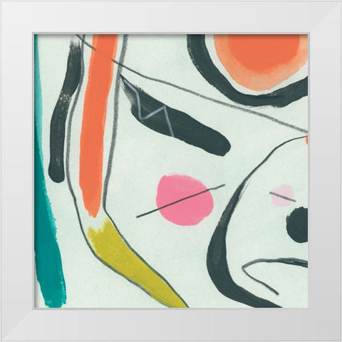 Aquatic Constant II White Modern Wood Framed Art Print by Vess, June Erica