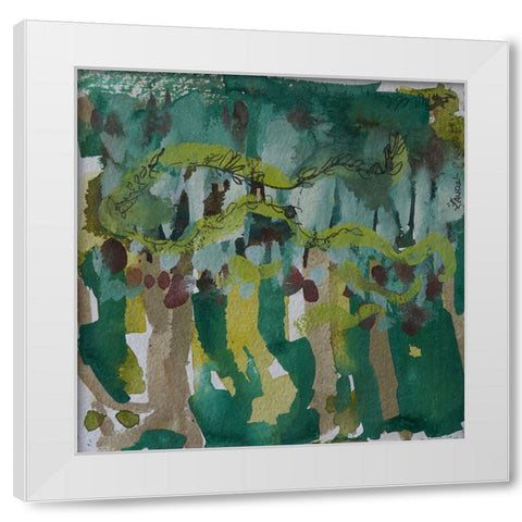 The Graduation II White Modern Wood Framed Art Print by Ferrell, Erin McGee