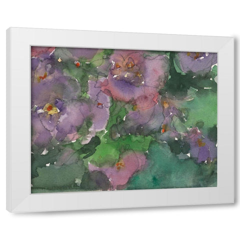 The Language of Violets I White Modern Wood Framed Art Print by Dixon, Samuel