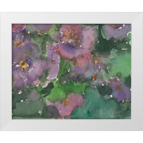 The Language of Violets I White Modern Wood Framed Art Print by Dixon, Samuel