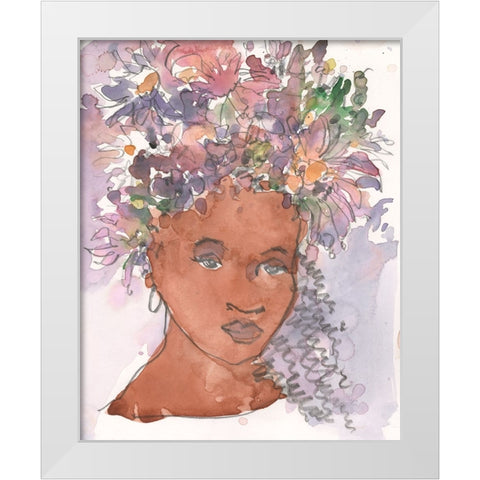 A Sister Moment II White Modern Wood Framed Art Print by Dixon, Samuel