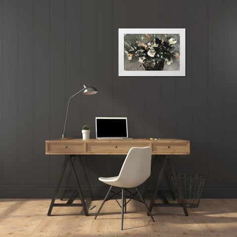 Dark Flower Aesthetic  I White Modern Wood Framed Art Print by Dixon, Samuel