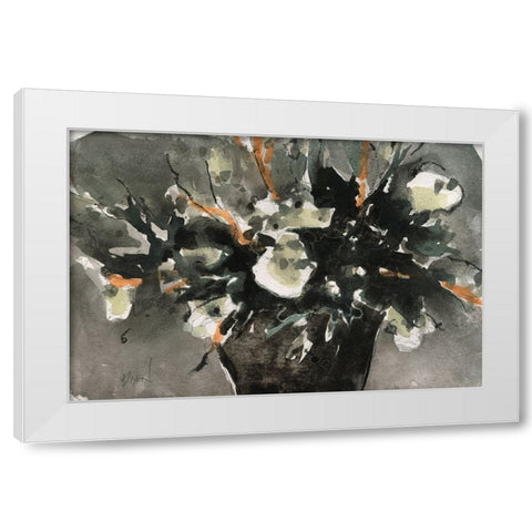 Dark Flower Aesthetic  I White Modern Wood Framed Art Print by Dixon, Samuel