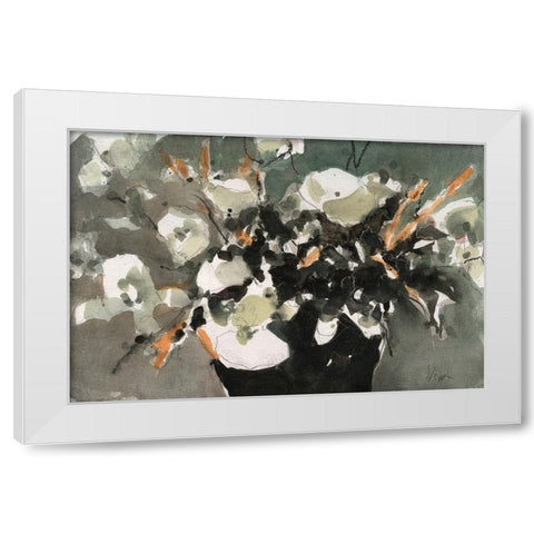 Dark Flower Aesthetic  II White Modern Wood Framed Art Print by Dixon, Samuel
