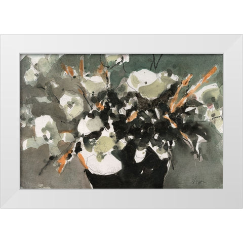 Dark Flower Aesthetic  II White Modern Wood Framed Art Print by Dixon, Samuel