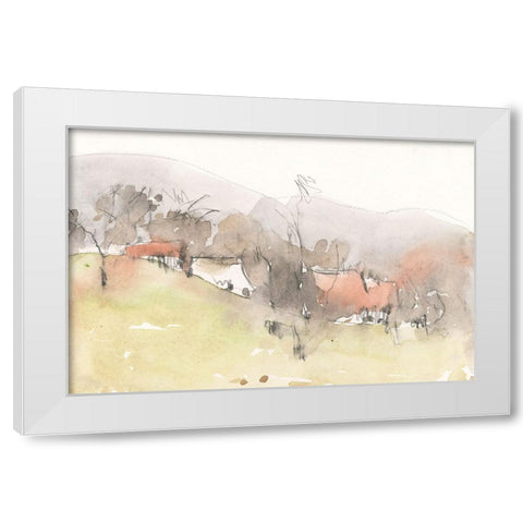 Along the Open Terrain  II White Modern Wood Framed Art Print by Dixon, Samuel