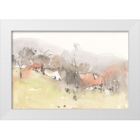 Along the Open Terrain  II White Modern Wood Framed Art Print by Dixon, Samuel
