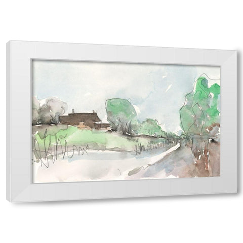 The Landscape Background I White Modern Wood Framed Art Print by Dixon, Samuel