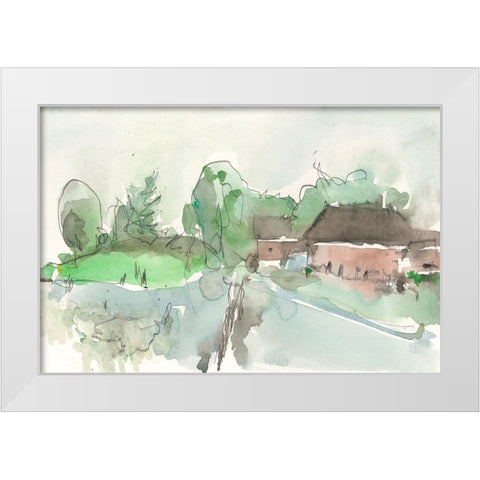 The Landscape Background II White Modern Wood Framed Art Print by Dixon, Samuel