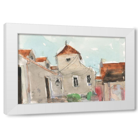 14 Route De Beaune White Modern Wood Framed Art Print by Dixon, Samuel