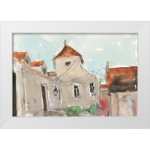 14 Route De Beaune White Modern Wood Framed Art Print by Dixon, Samuel