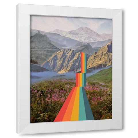 Retro Dreamscape IV White Modern Wood Framed Art Print by Barnes, Victoria