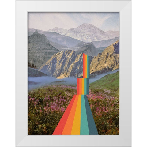 Retro Dreamscape IV White Modern Wood Framed Art Print by Barnes, Victoria