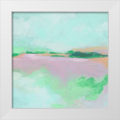 Lavender Sea II White Modern Wood Framed Art Print by Vess, June Erica