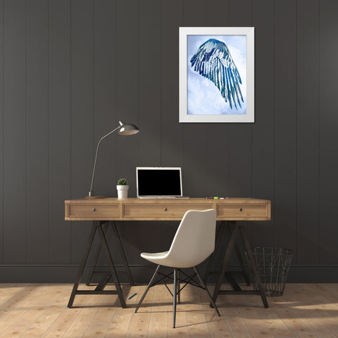 Wings in the Clouds II White Modern Wood Framed Art Print by Vision Studio