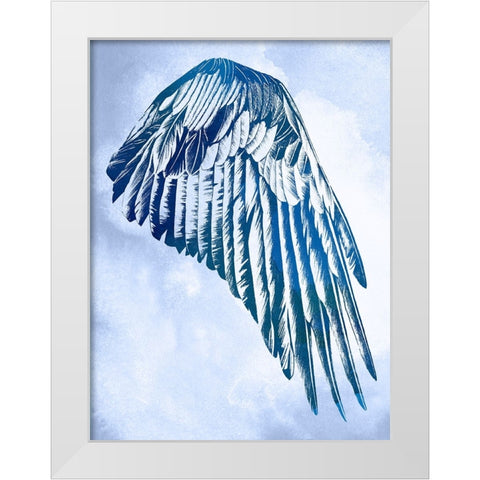 Wings in the Clouds II White Modern Wood Framed Art Print by Vision Studio