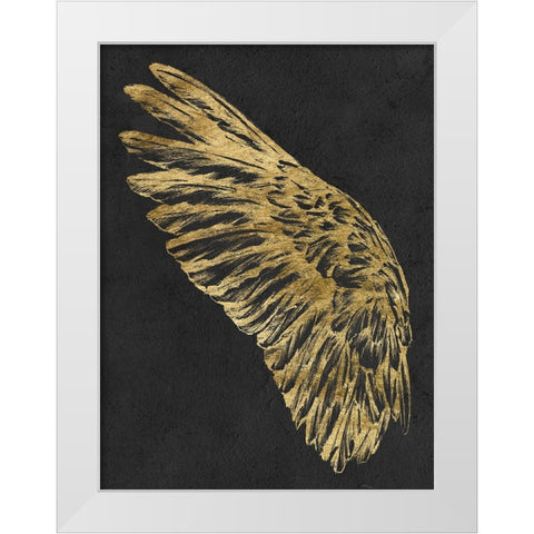 Gilded Wing I White Modern Wood Framed Art Print by Vision Studio