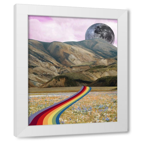 Rainbow Field I White Modern Wood Framed Art Print by Wang, Melissa