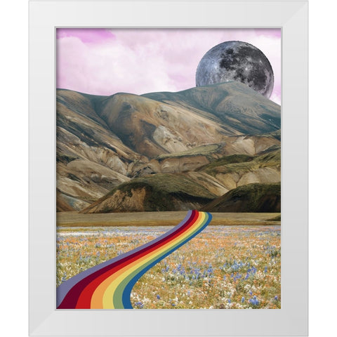 Rainbow Field I White Modern Wood Framed Art Print by Wang, Melissa