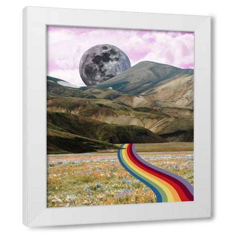 Rainbow Field II White Modern Wood Framed Art Print by Wang, Melissa