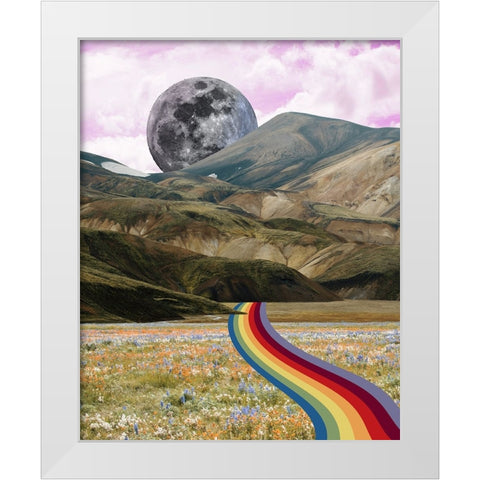 Rainbow Field II White Modern Wood Framed Art Print by Wang, Melissa