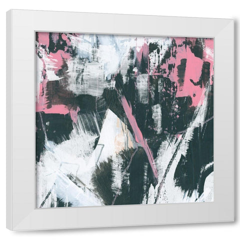 Graffiti Kiss III White Modern Wood Framed Art Print by Vess, June Erica