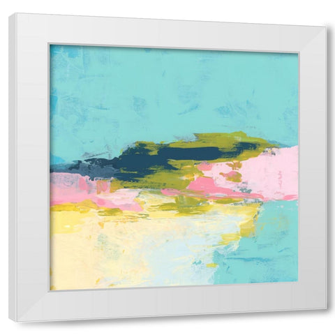 Sand And Surf Sketch II White Modern Wood Framed Art Print by Vess, June Erica