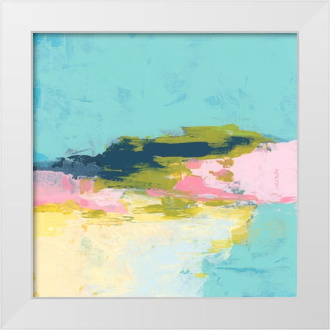 Sand And Surf Sketch II White Modern Wood Framed Art Print by Vess, June Erica