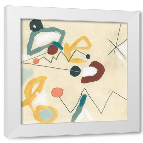 Ahora Mismo II White Modern Wood Framed Art Print by Vess, June Erica