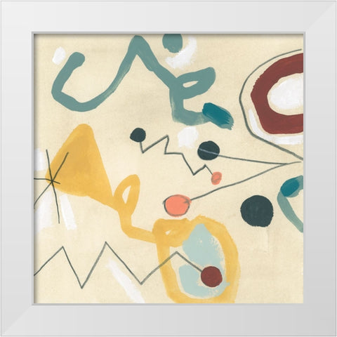 Ahora Mismo III White Modern Wood Framed Art Print by Vess, June Erica