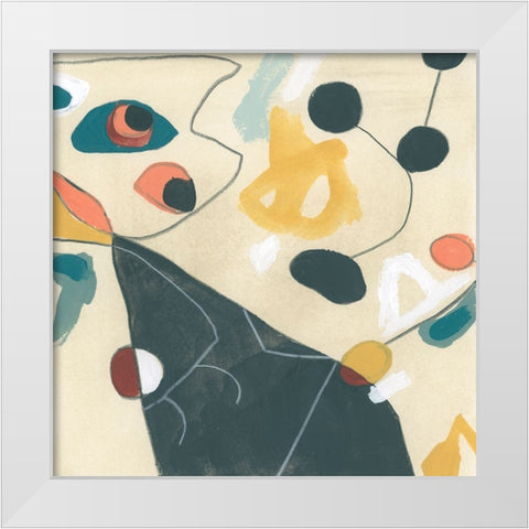 Ahora Mismo IV White Modern Wood Framed Art Print by Vess, June Erica