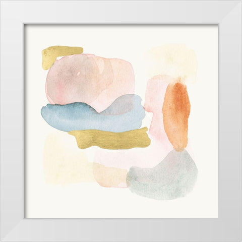 Like Clouds III White Modern Wood Framed Art Print by Wang, Melissa