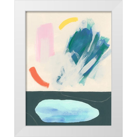 Meridian II White Modern Wood Framed Art Print by Vess, June Erica