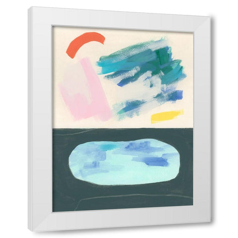 Meridian III White Modern Wood Framed Art Print by Vess, June Erica