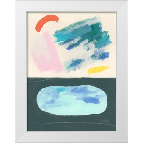 Meridian III White Modern Wood Framed Art Print by Vess, June Erica