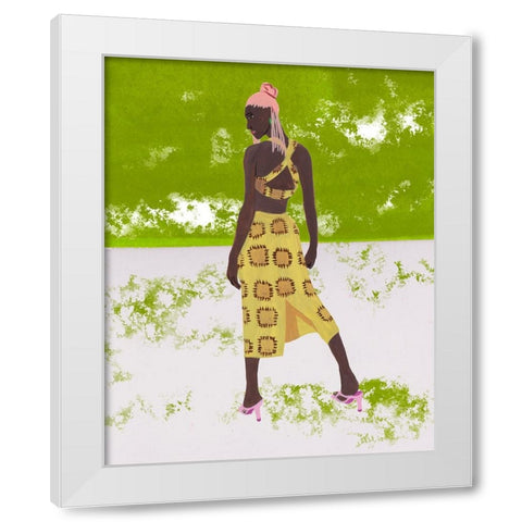 Neon Woman III White Modern Wood Framed Art Print by Wang, Melissa