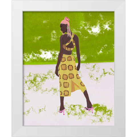 Neon Woman III White Modern Wood Framed Art Print by Wang, Melissa